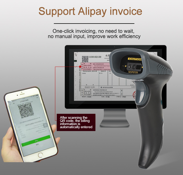 Good Price Handheld Wired 2d Qr Lecteur Code bar Use with Thermal Printer for Pos