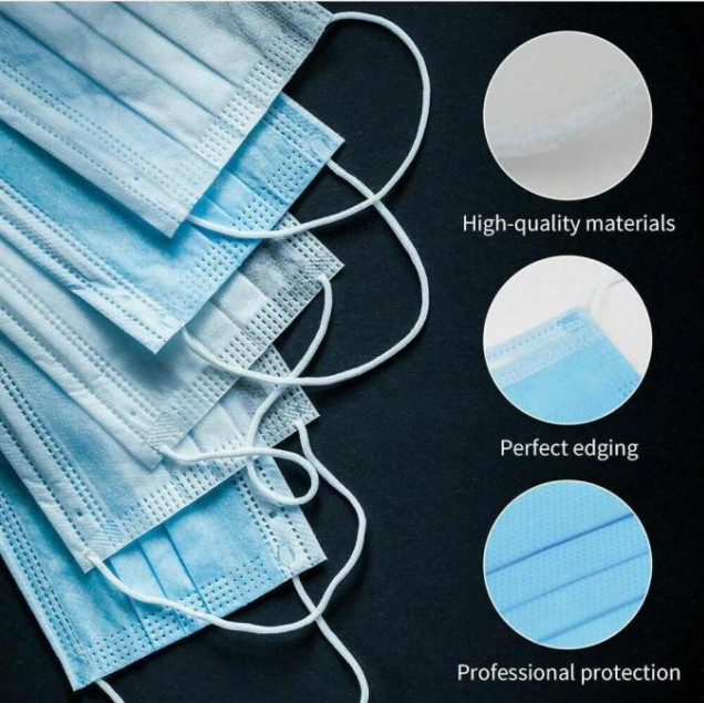 Customized 3 Ply Disposable Mask , Adults 3 Layer Face Mask Moisture Proof
