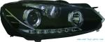 2010 VOLKSWAGEN GOLF black housing and clear projector Hid Headlamps