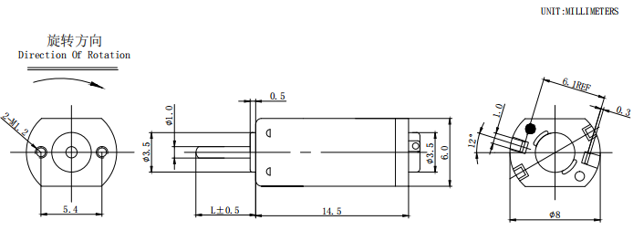 K20 Mini Electric Motor High Speed 3.0V-3.5V Brushed DC Motor