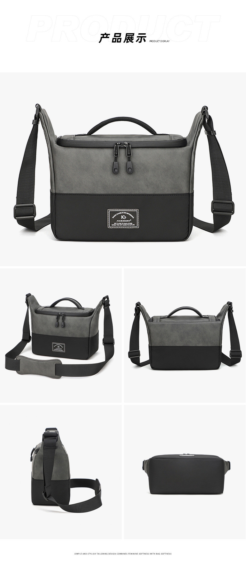 CROSS-BORDER NEW PU SINGLE SHOULDER CROSSBODY CAMERA BAG SLR CAMERA BAG PHOTOGRAPHY DIGITAL CAMERA BAG LENS STORAGE BAG