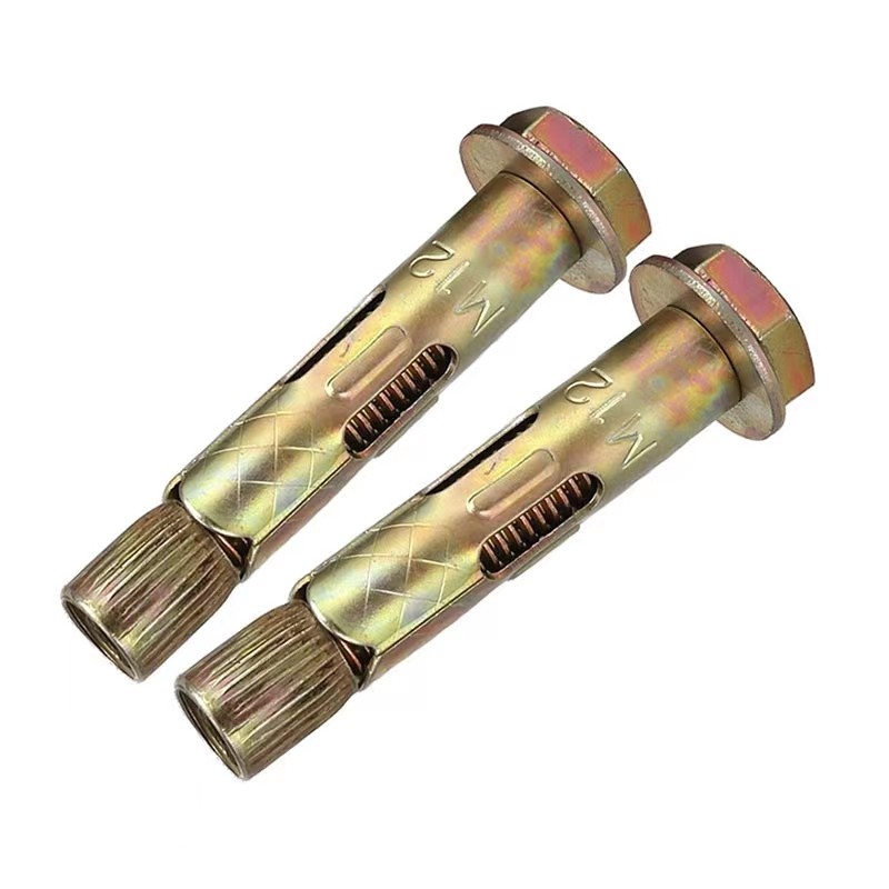 Stainless Steel Free sample zinc yellow hex head sleeve anchor bolt screws