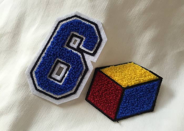  Personalized Embroidered Number Patches , Iron On Embroidered Letter Patches Manufactures