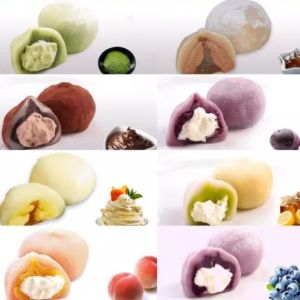 P180 Automatic Double Mochi Ice Cream Filling Machine Aligning Encrusting