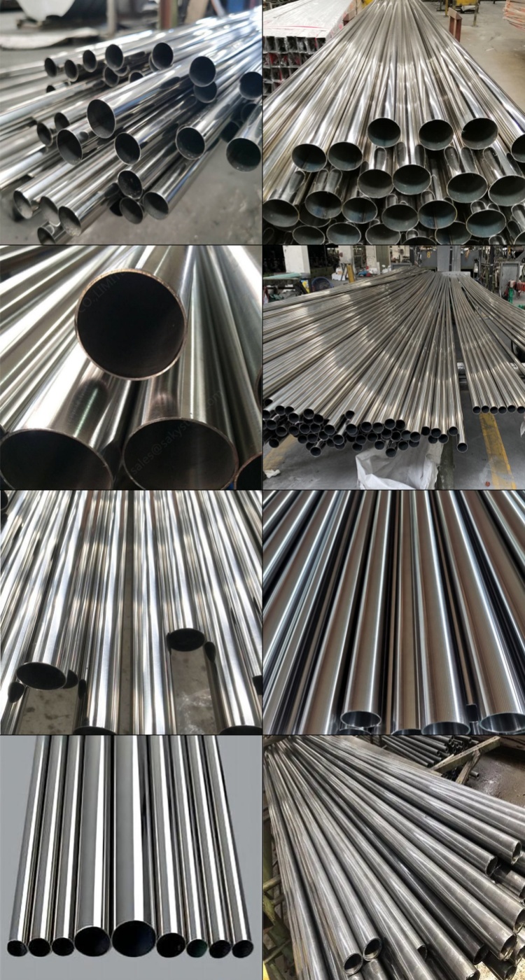 Duty Free 201 304 304L 316 316L 410 430 3 4 Inch Stainless Steel Pipe Sizes with 2B 2D BA 2BB No.3 No.4 Surface Finish