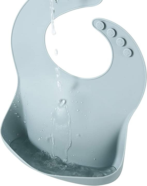 Waterproof Soft Silicone Dinnerware Set Bib Adjustable BPA Free