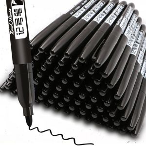 Paper Writing Medium Gel-Ink Permanent Marker Pen with Fast Drying Ink and