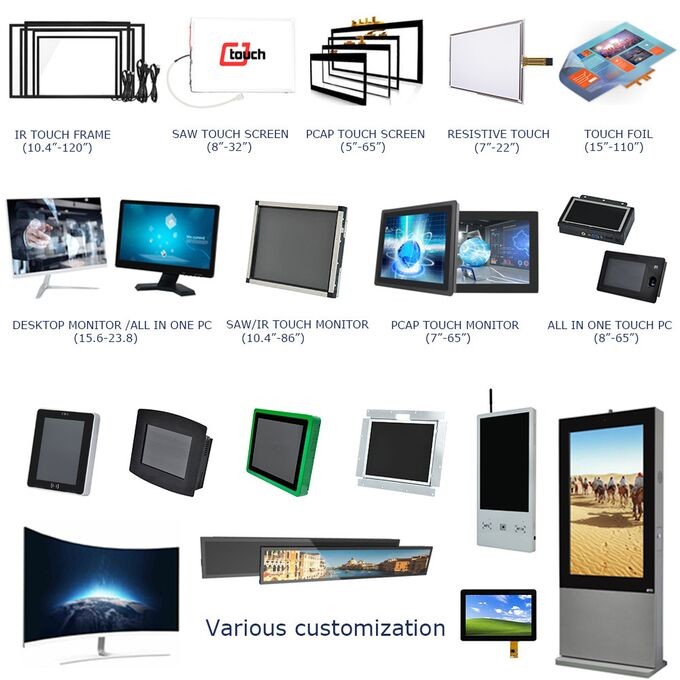 55 inch capacitive PCAP Touch Foil , LCD Touch Screen Foil Film