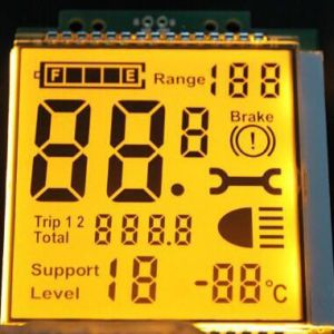 2.8V-5.5V TN LCD Display / Temperature Segment Code LCD Electronic Display