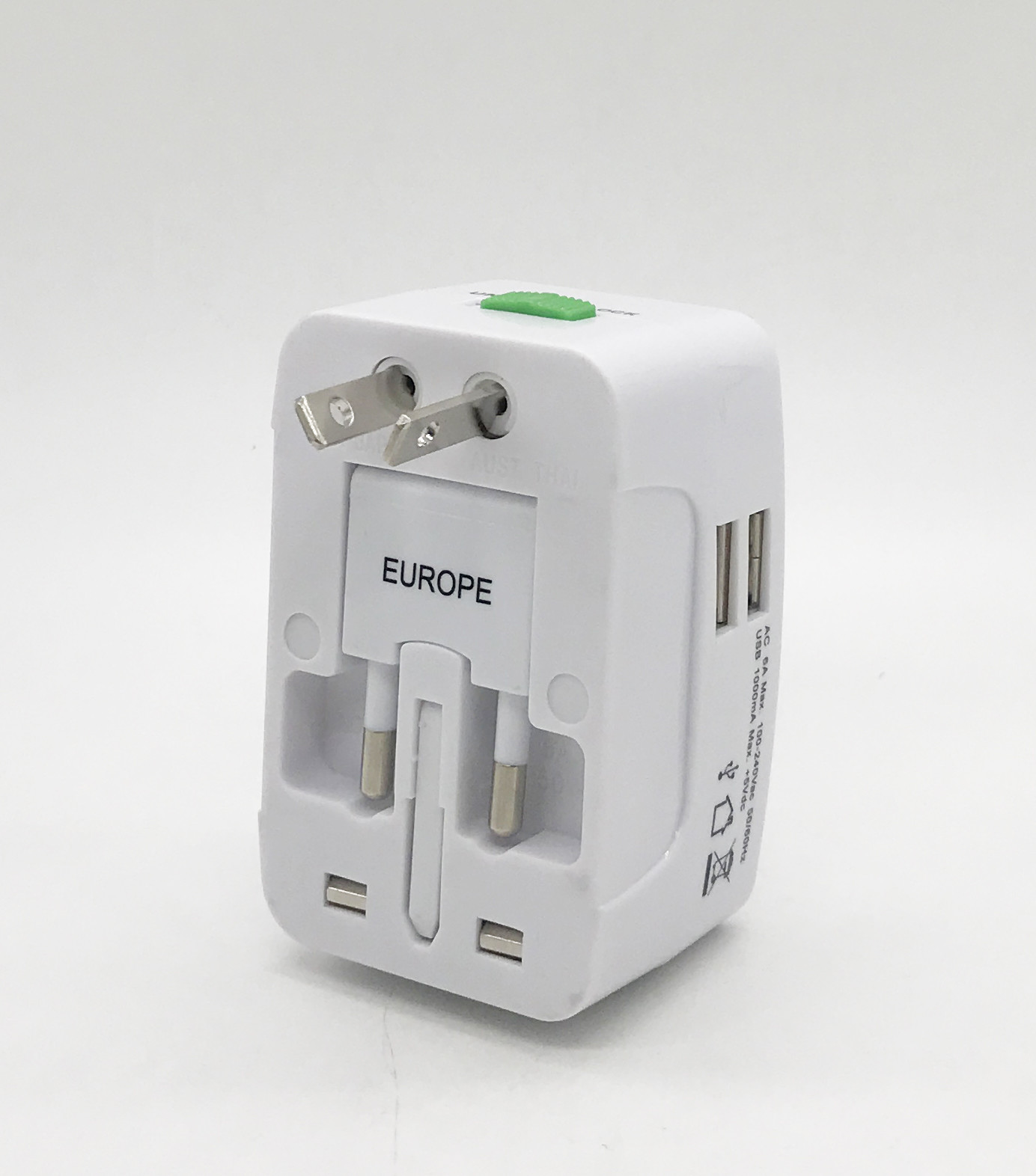 Universal Travel USB Indicator Dual Port Fast USB Wall Charger