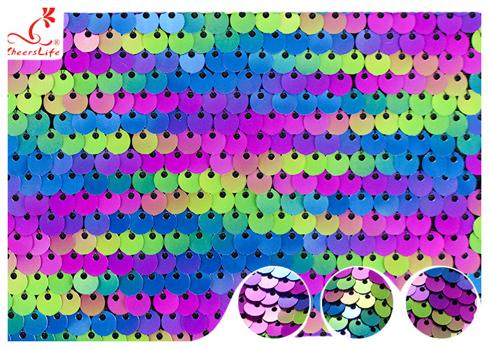 Azo Free Colorful Sequin Lace Fabric With Soft Handfeel 125CM Width