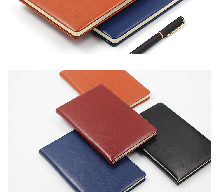 Customized Debossed Logo A5 Leather Notebook with Printed Design and 100 Inner Sheets