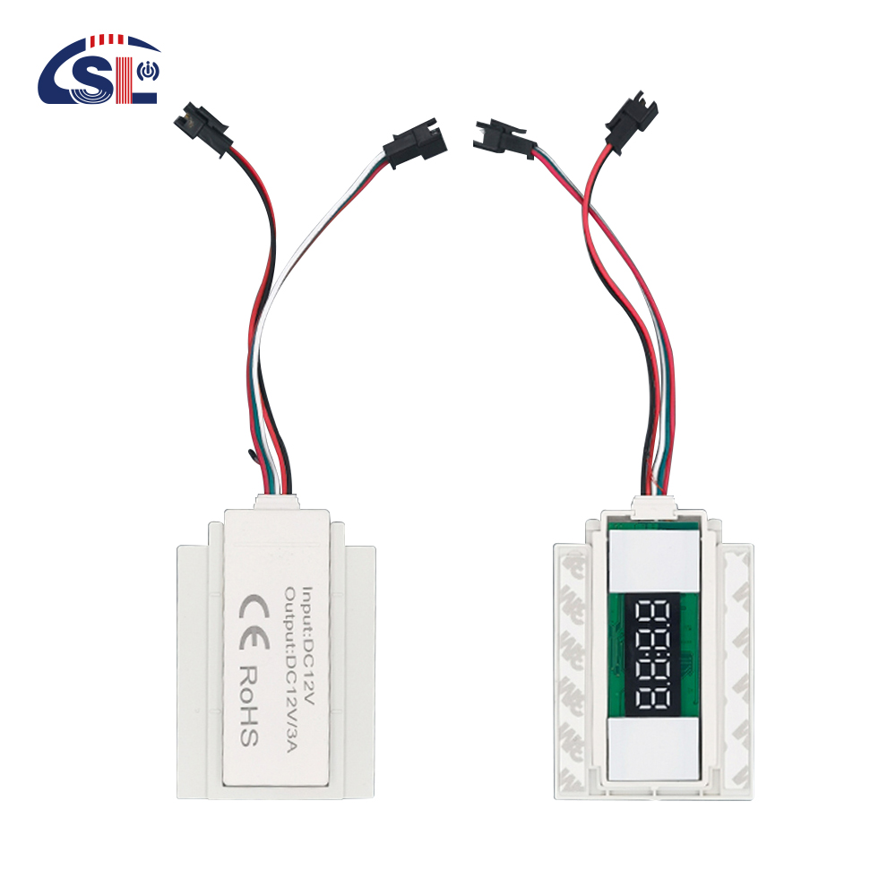 Time Display Slim DC12V 5A 60W Defogger LED Light Mirror Touch Sensor Stepless Dimmer Switch