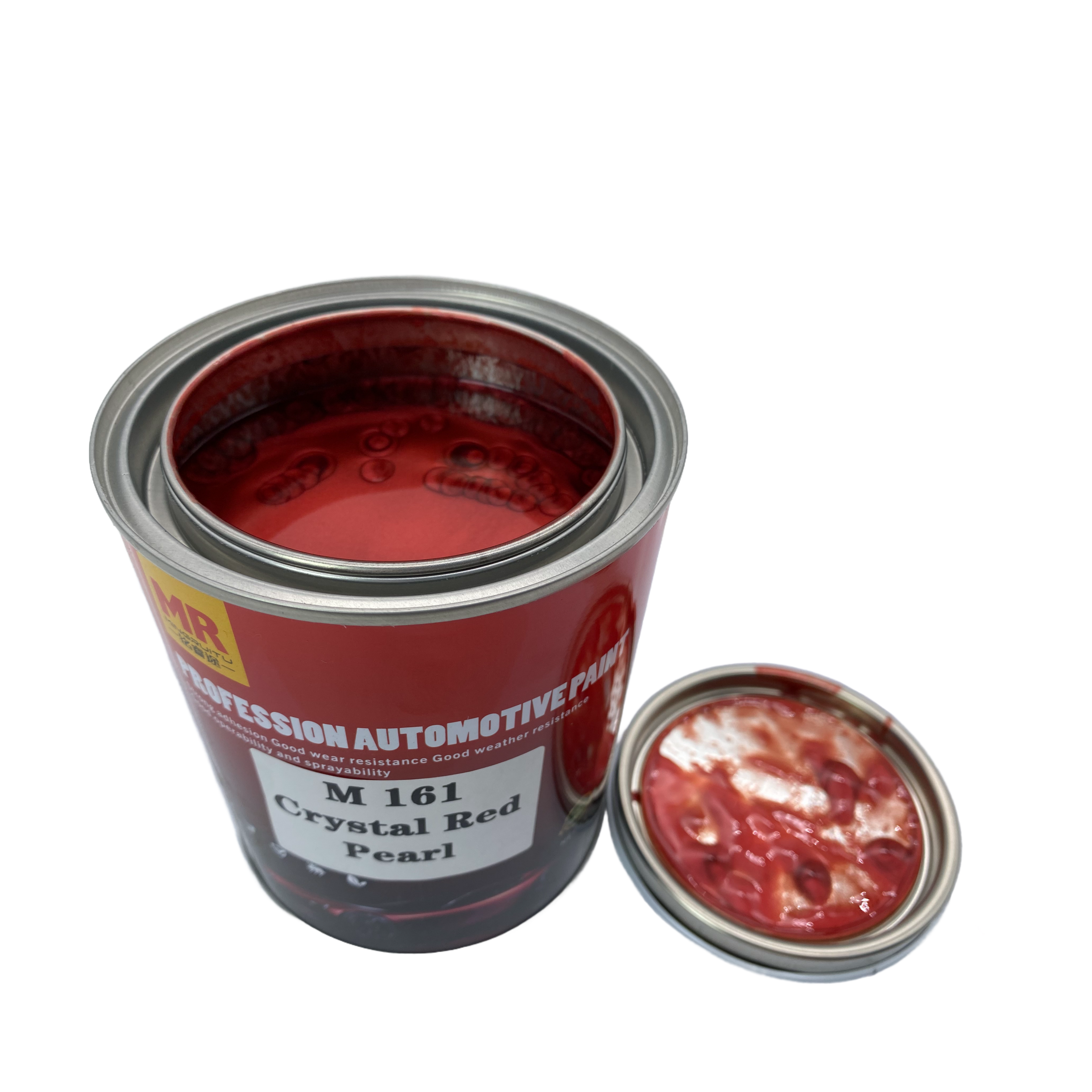 M161 1K Crystal Red Pearl Automotive Basecoat Luminous Scarlet Reflective Finish