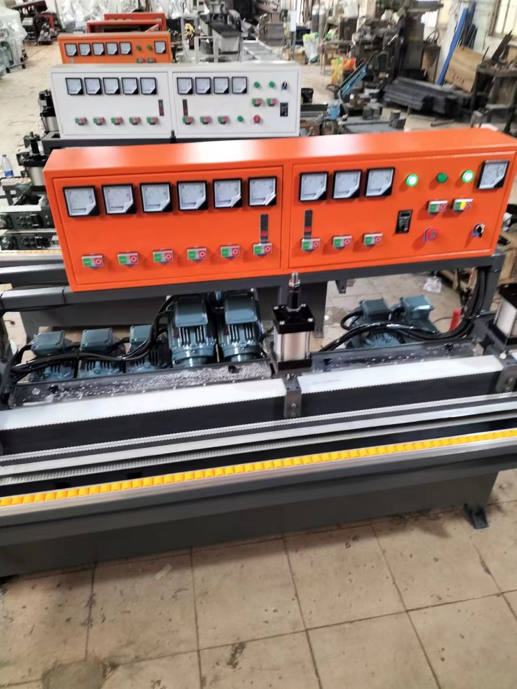 Horizontal 9 Motors Glass Edging Machine Glass Polishing Machine
