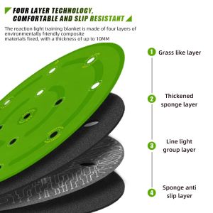 Soccer Reaction Training Mat for Kids Multiple Trigger Lamp Training Mat for