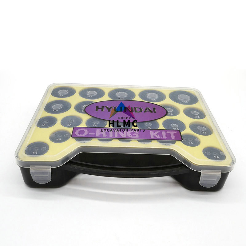 800 PCS Excavator Repair Oil Seal Rubber O-ring Kit Box For Hyundai