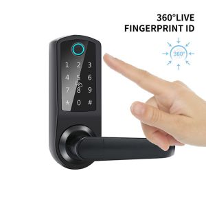 4xAA Wifi Electronic Door Lock Dynamic Password With Alkaline Battery