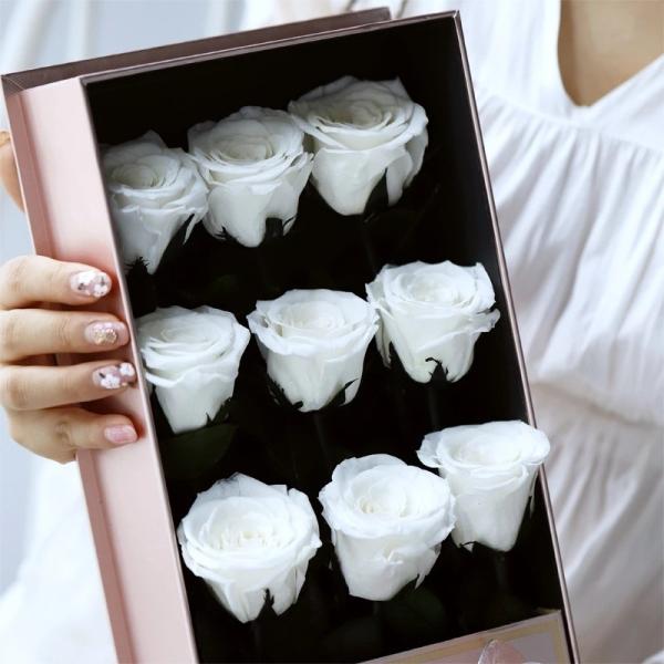 Selling China long life rose guns flower box gift Preserved Flowers Christmas