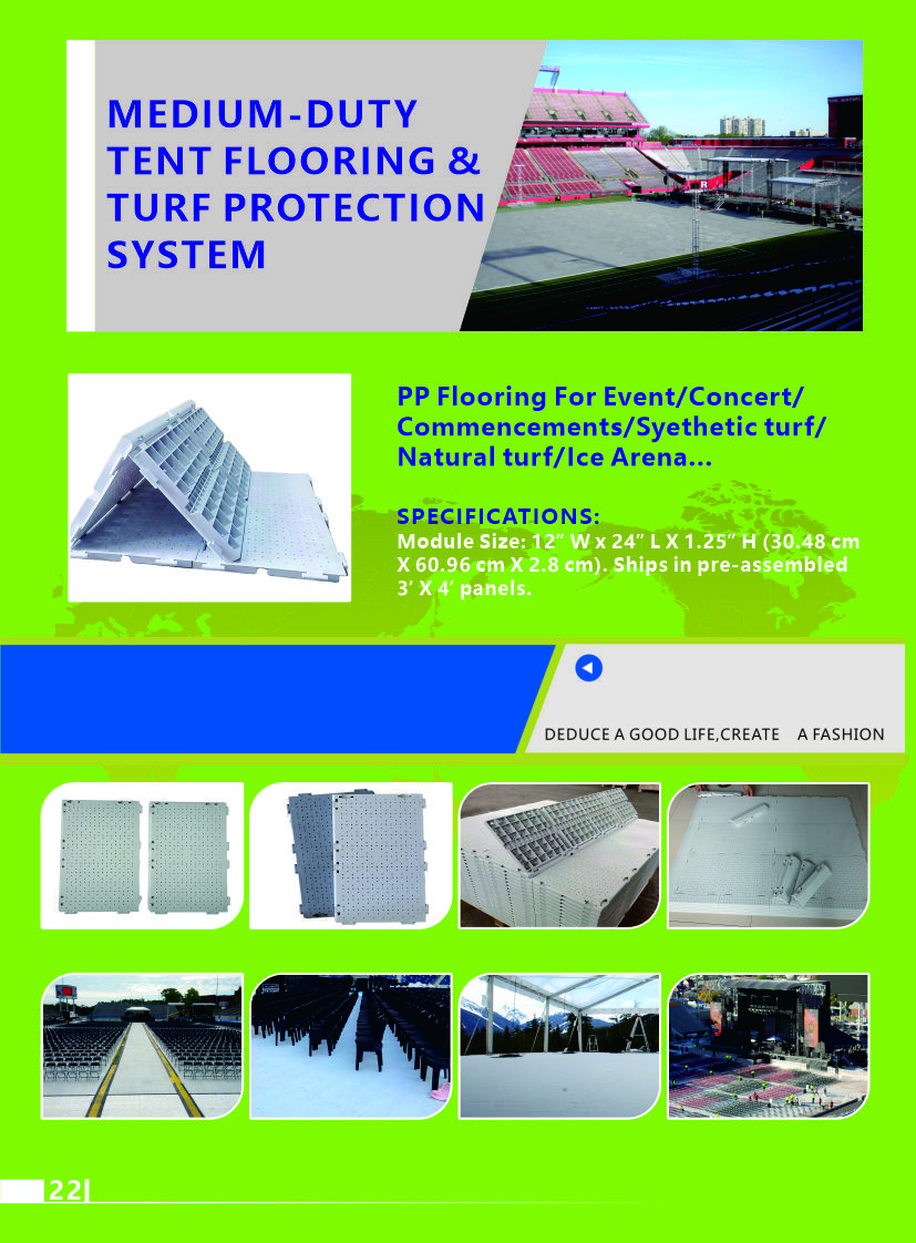 12 Inch Tent Floor Tiles Mold Resistant UV Protected Versatile Flooring