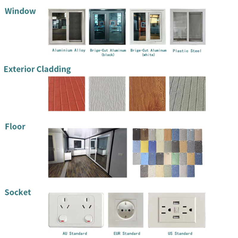 En Suite Kitchen Collapsible Container House Movable Board House Mobile House Packaging Shipping Products