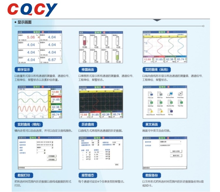 AR2800 Color Screen Recording Instrument Paperless Recorder Relay Alarm Output