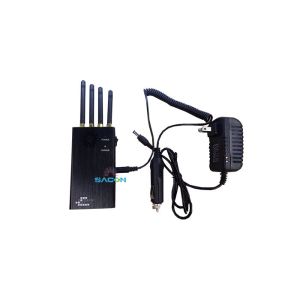 China 2w Portable Cell Phone GPS Jammer 200mA/h With Fan 4 Antennas DIP Adjust on sale