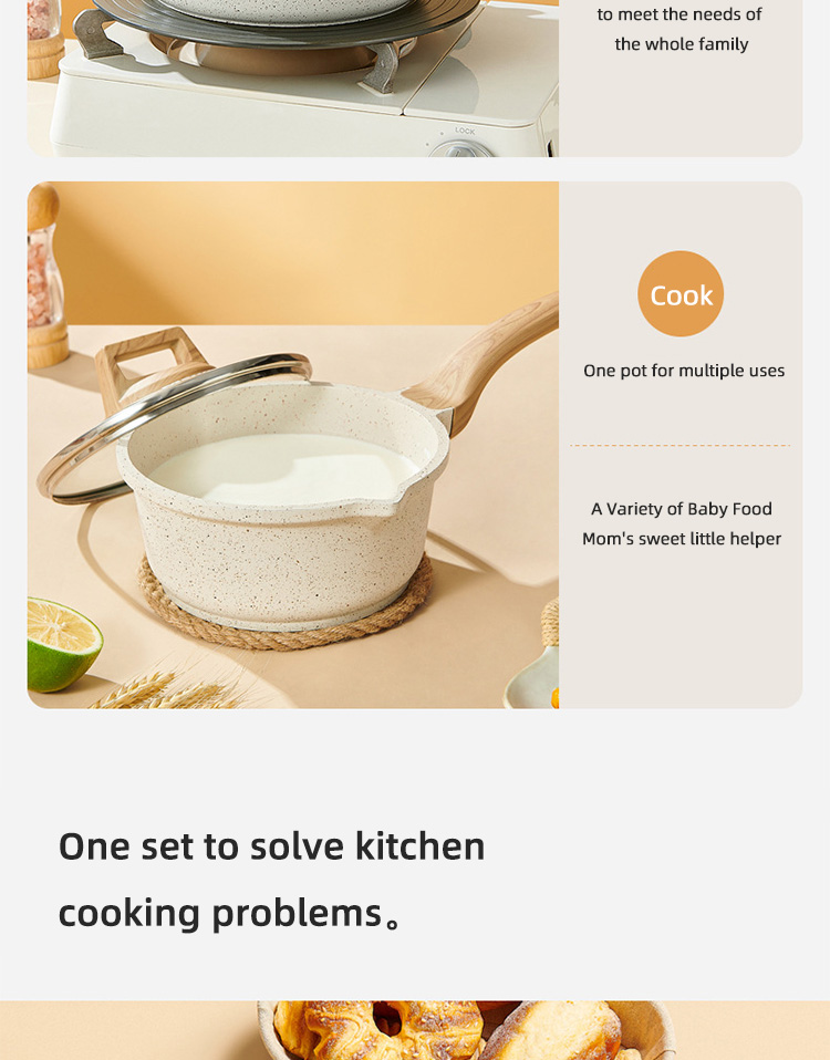 Custom Pots And Pans Maifan Stone Non-stick Coating Nonstick Kitchen Ware Cookware Sets Aluminum Cooking Pots Sets