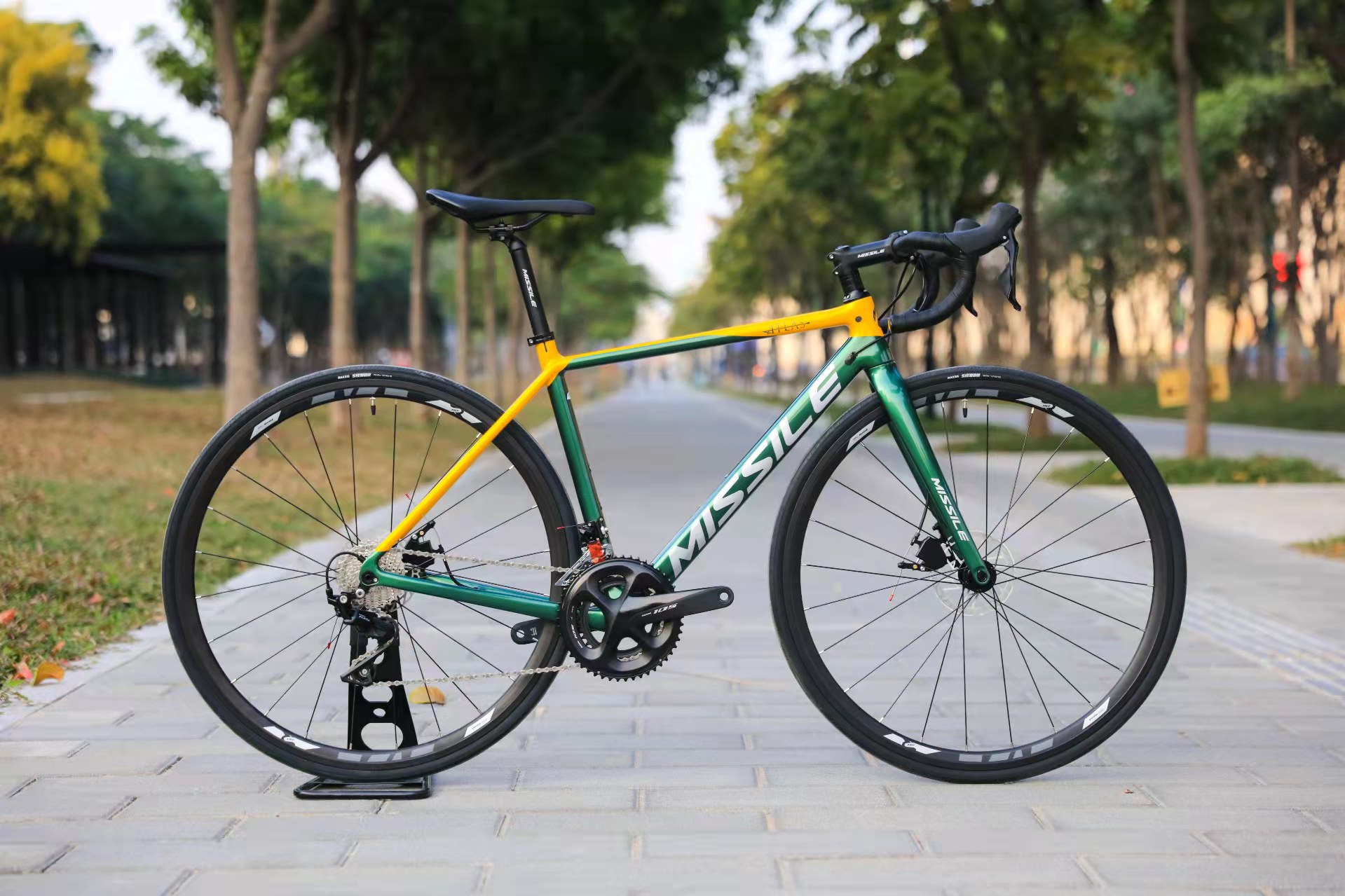Carbon Fibre Fork Material and Aluminum Alloy Rim Material 700c Road Bike Racing Bicycle