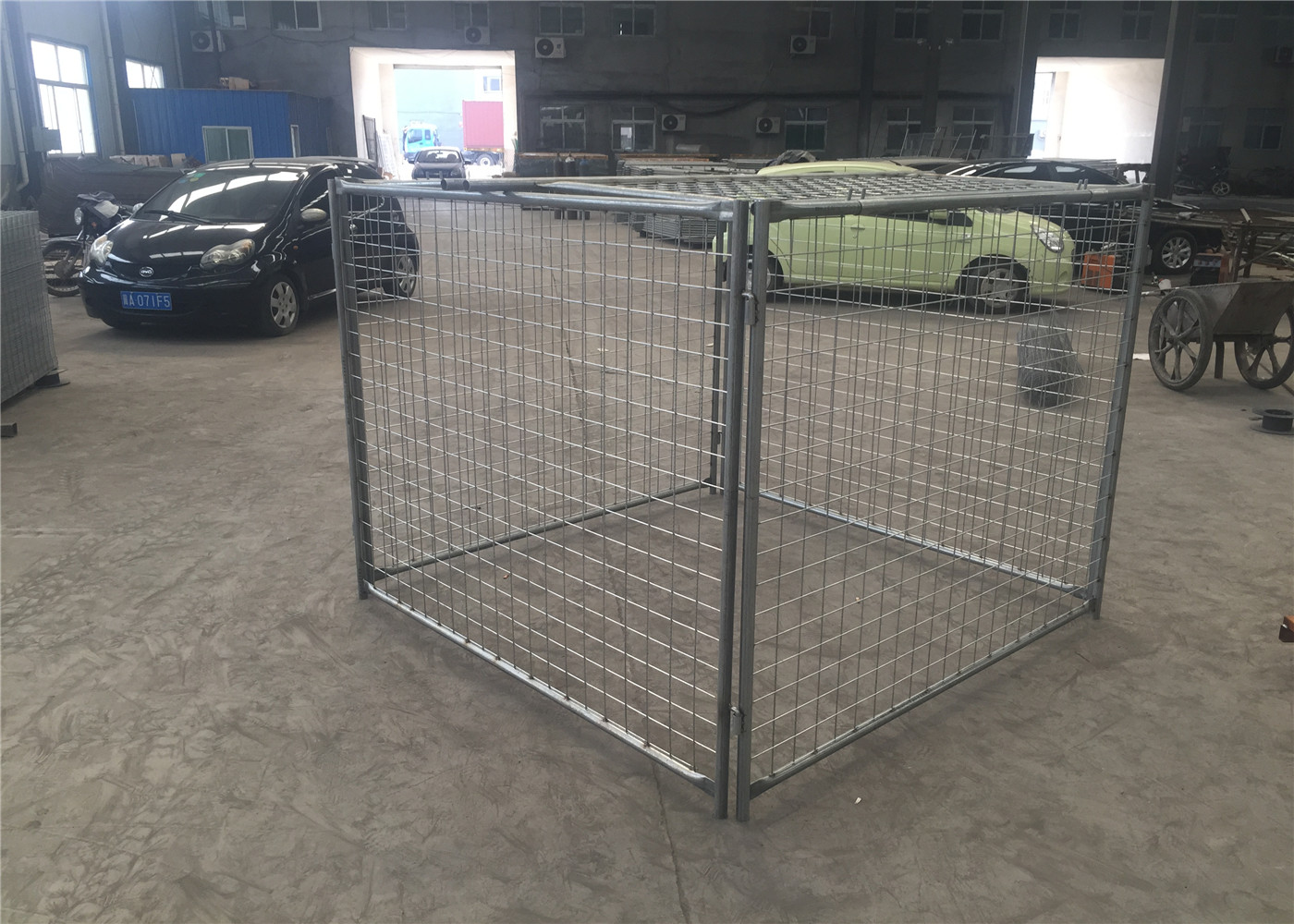 Construction Building Rubbish Cage Brisbane Cage With 2 Gates / Lids