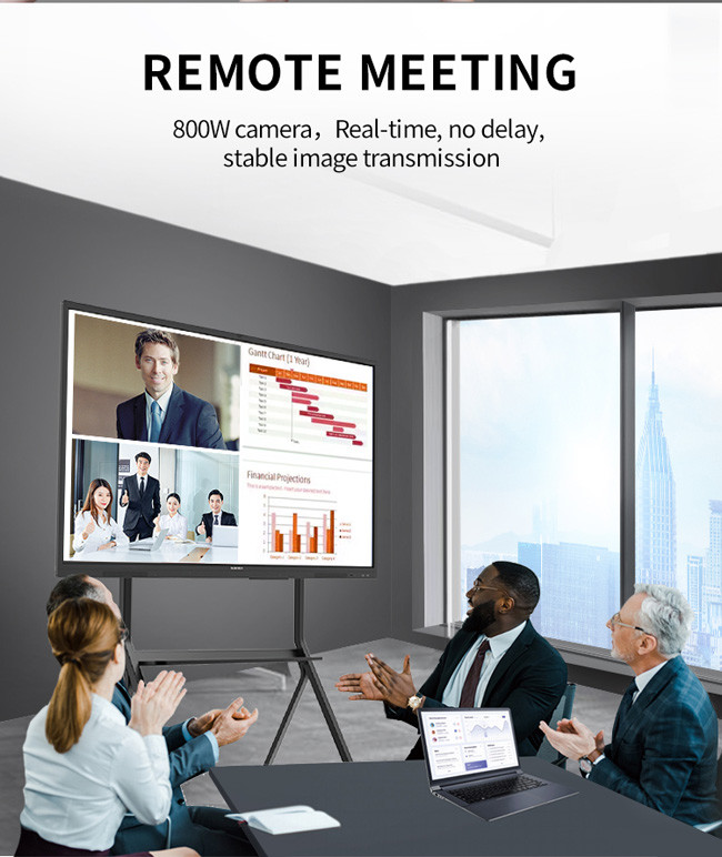 100 Inch Touch Screen Meeting Room Interactive Display MAX 256GB SSD Card