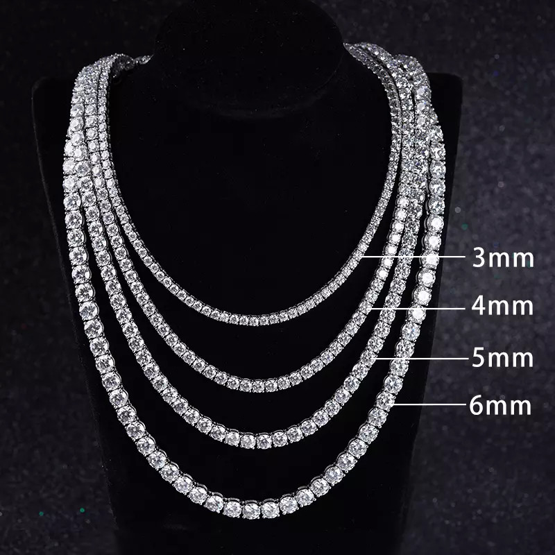 Fine Jewelry Moissanite Tennis Chain S925 Silver Diamond Vvs Bracelet Hip Hop