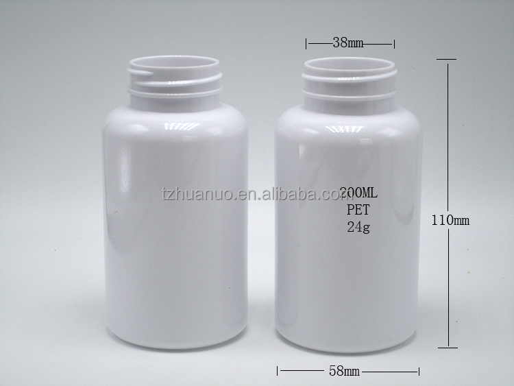 Medicine Pill Powder Capsule Tablet 90CC PET Plastic Bottle with Screw Cap and OEM Service