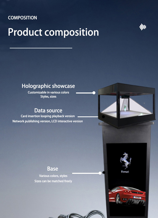 FHD 3D Holographic Display Floating Product Hologram Retail Display