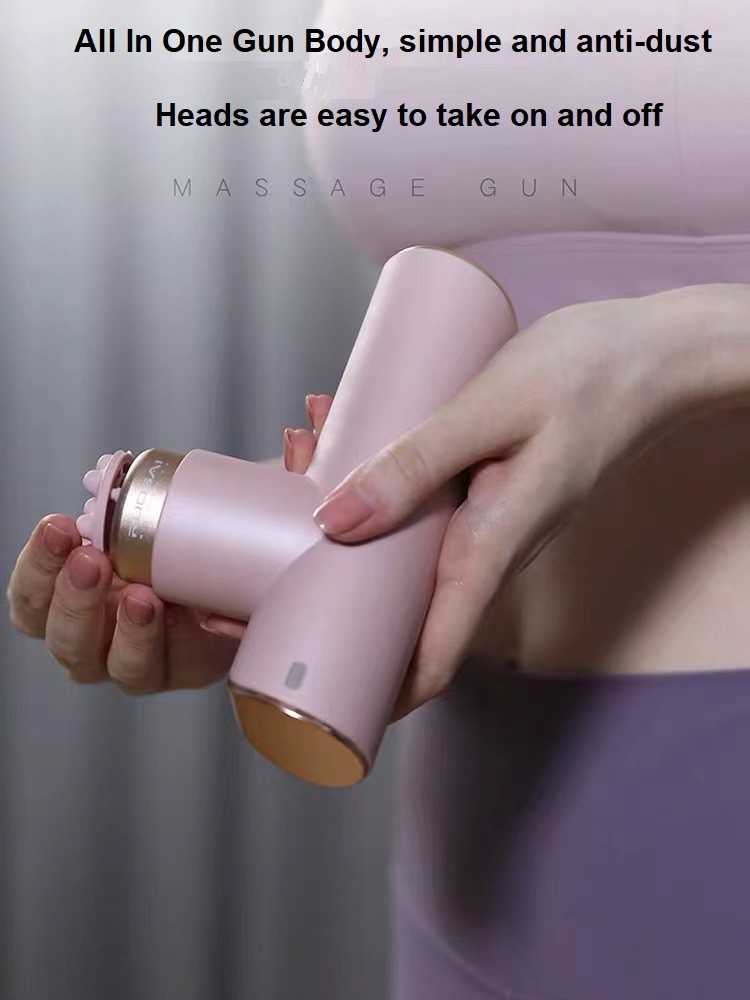 16.8V Silicon Heads Portable Massage Gun USB Charging For Lady Elder Use
