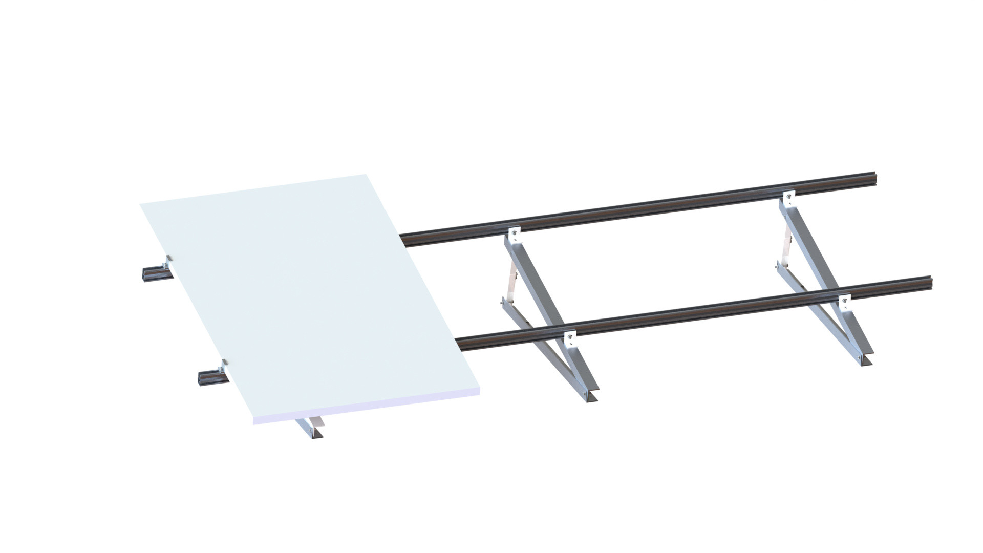 Triangle 60m/S Metal Roof Solar Mounting System Adjustable Standing Seam