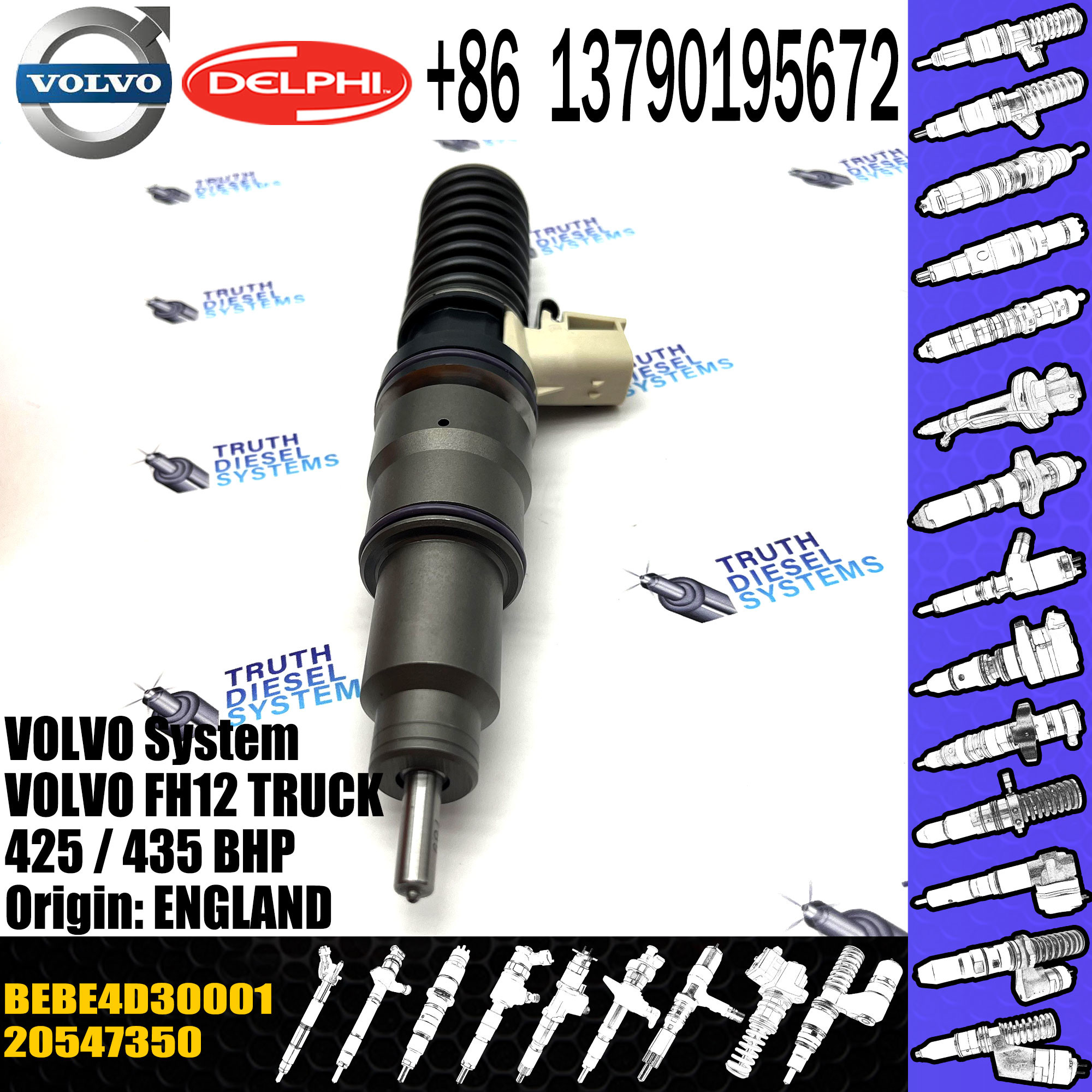 New Diesel Fuel Injector 3801368 BEBE4D30001 3801368 TAD1340VE 21379931 For VOL Pen-ta MD13 BEBE4D27001 3803655