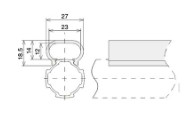 PVC Wiring Duct AL-2817 Aluminium Pipes Fittings For Workbench