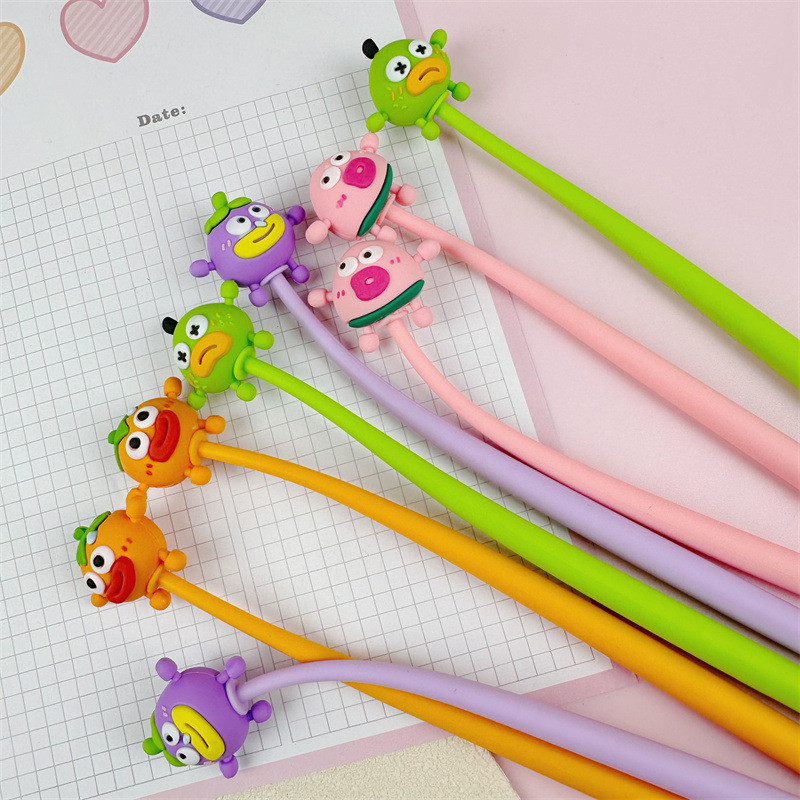 Cute Novelty Gel Ink Pens Cartoon Animal 0.5 Mm Black Ink Pens Bulk For Kids Office School Supplies Christmas Party Gift
