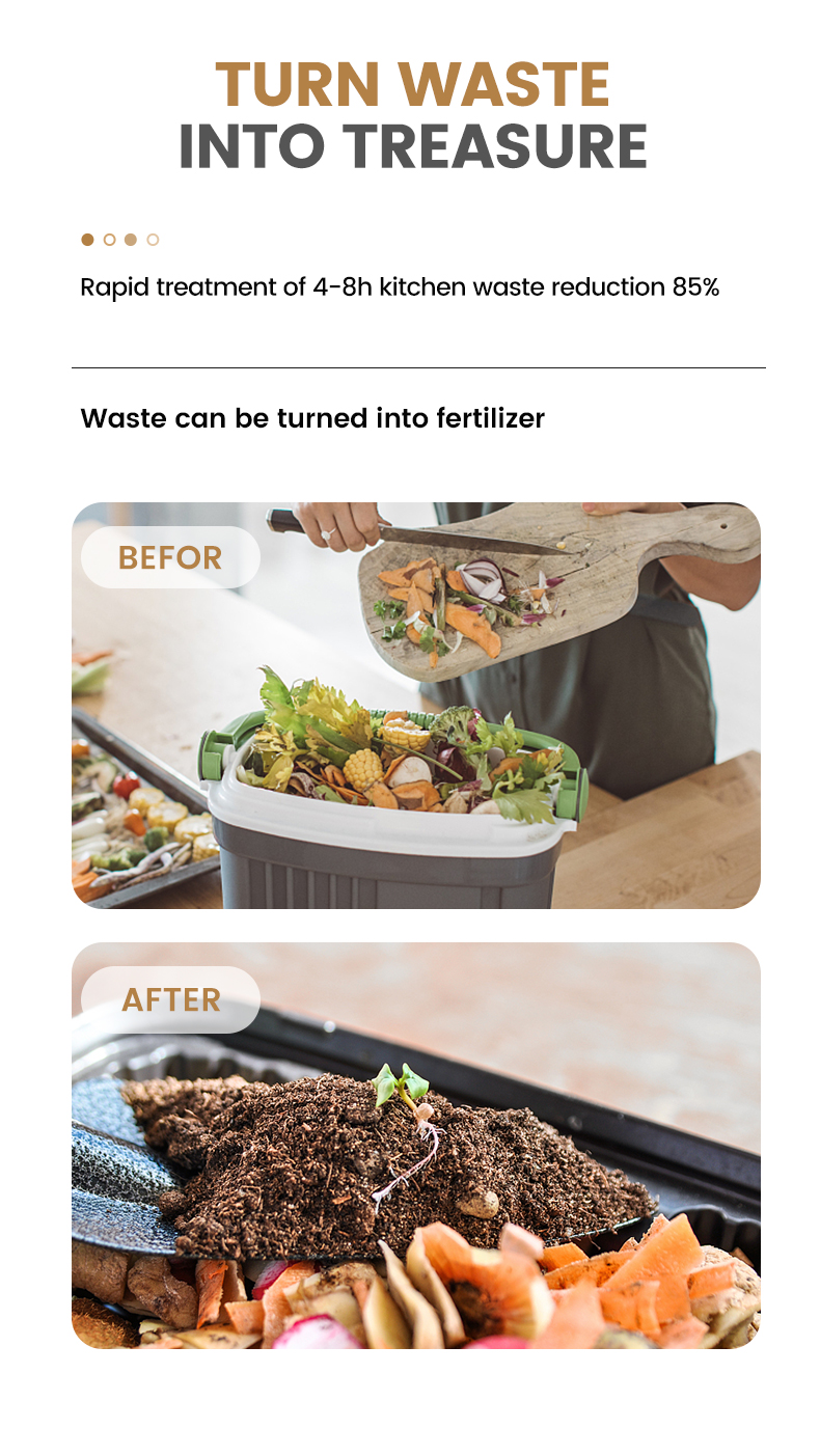Small Kitchen Appliances Kitchen Composter Household Kitchen Food Waste Garbage Can Food Waste Composting Waste Disposer