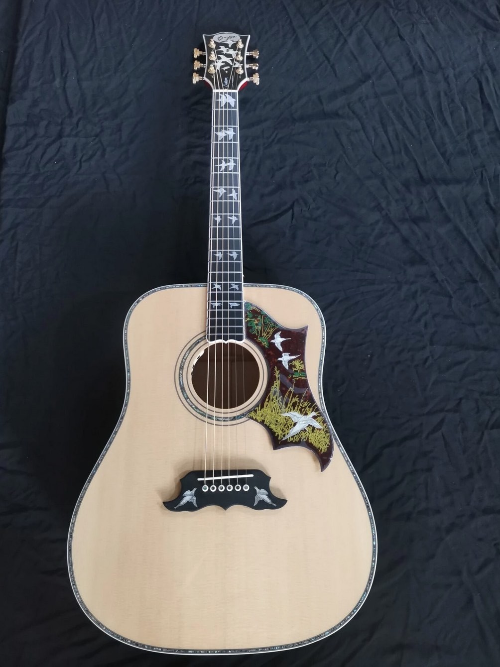 Custom Handcrafted OO Body Cutaway Acoustic Guitar with 12 Strings Double PRO Pickup