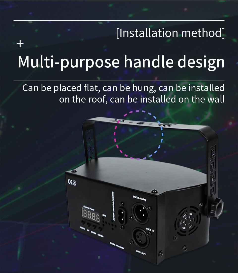 15 Eyes RGB Party Lights Stage Light by DMX512 Control Sound Activated LED Pattern Strobe Lights for Parties Club Bar Di