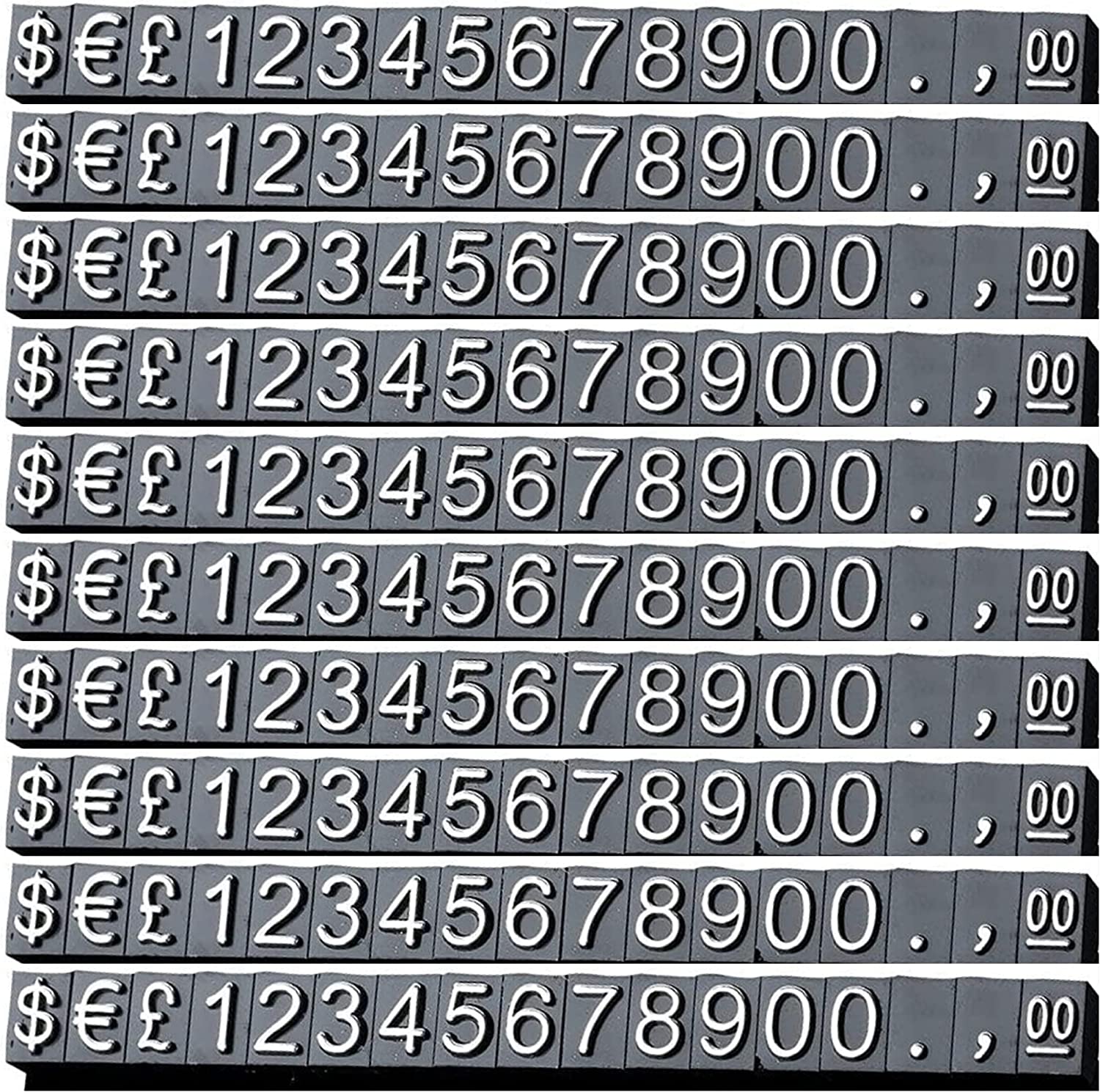 Customizable Free Standing Plastic Arabic Number Display Stand for Counter Store Sign