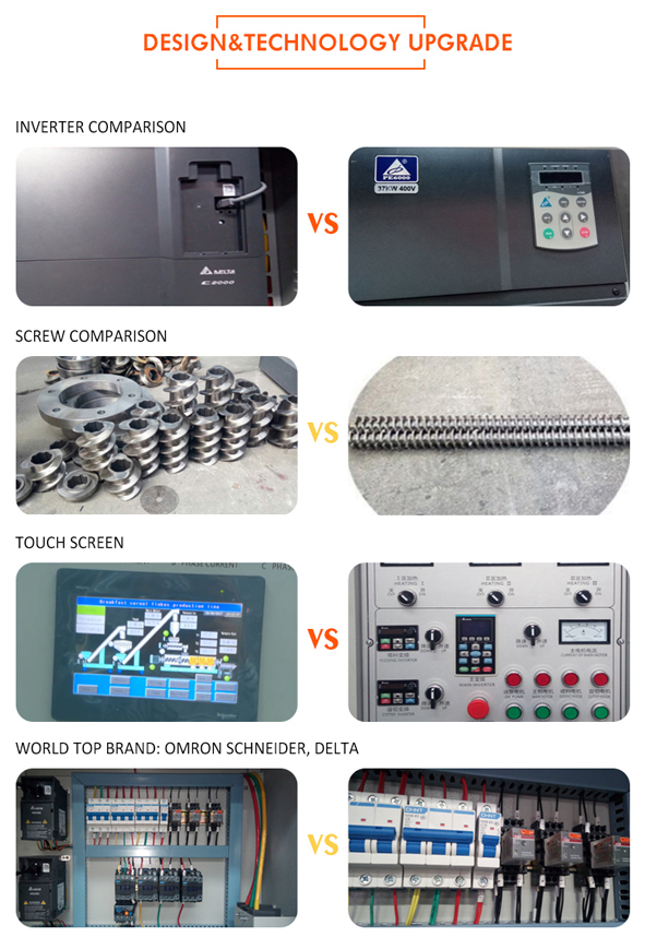 23*3*3m Twin Screw Extruder Puffed Corn Rice Puffing Chips Snacks Food Making Machine