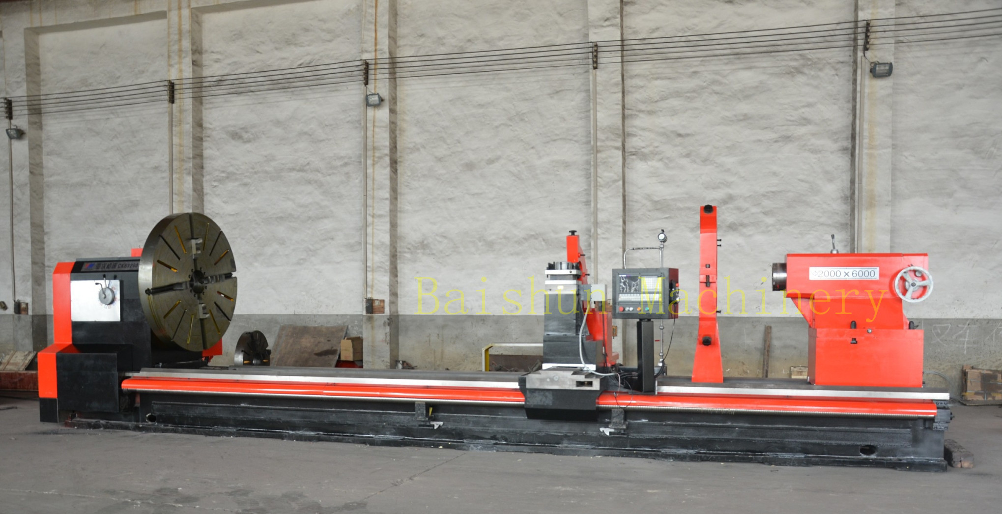 Large Diameter Horizontal Lathe Machine For Metal Working 2000mm Turning