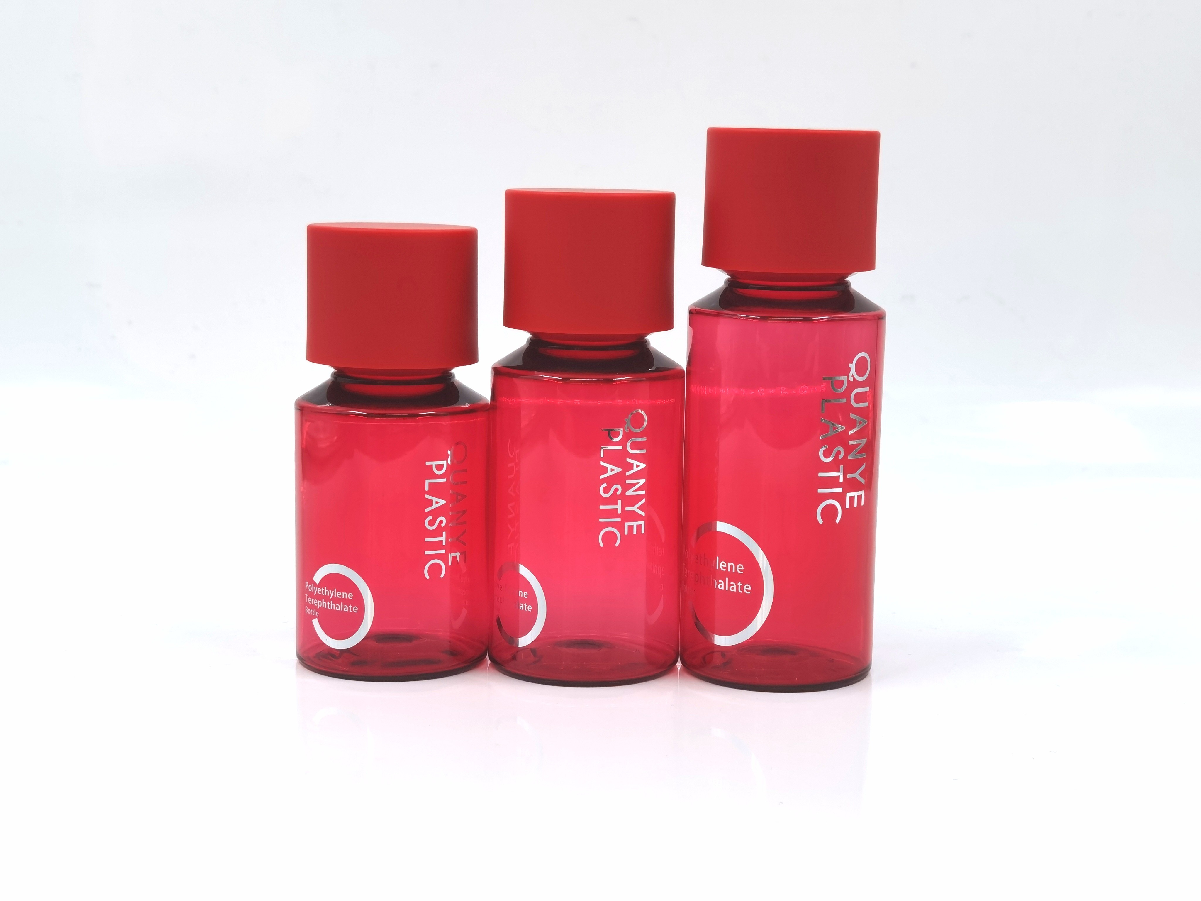 100ml Plastic Cosmetic Bottles Matted Ref Double Wall Cap Silver Hot Stamping Logo