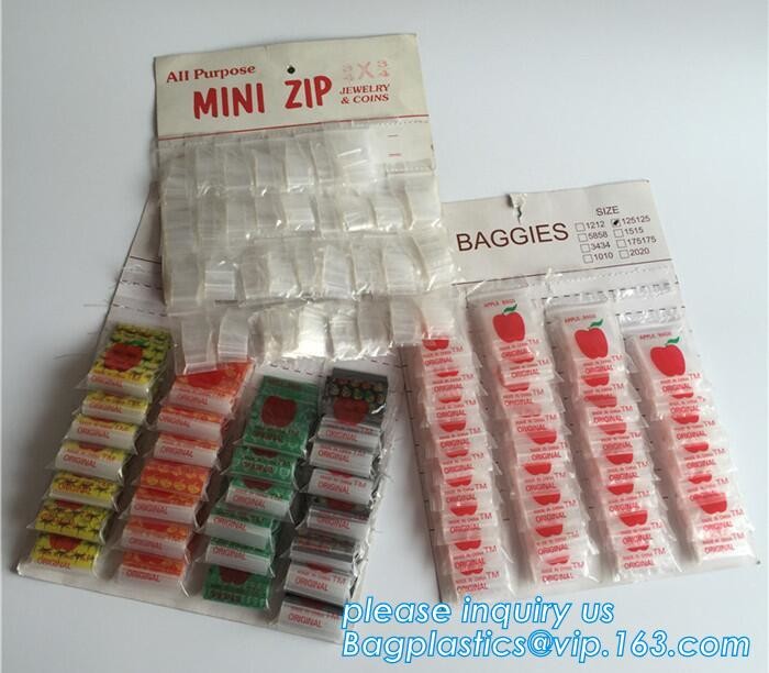 reusable custom apple k bags, Mini apple plastic baggies, Recycled Clear Mini Heavy Duty k Bag apple baggie
