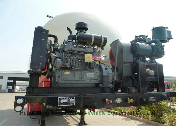 Tri Axle Tank Semi Trailer For Cement Bulk Powder Carry High Loading Capacity