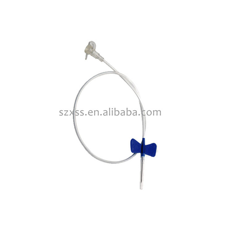 Medical Disposable Scalp Vein Set 25G 27G Butterfly Multi Sample Needle With Safety Lock