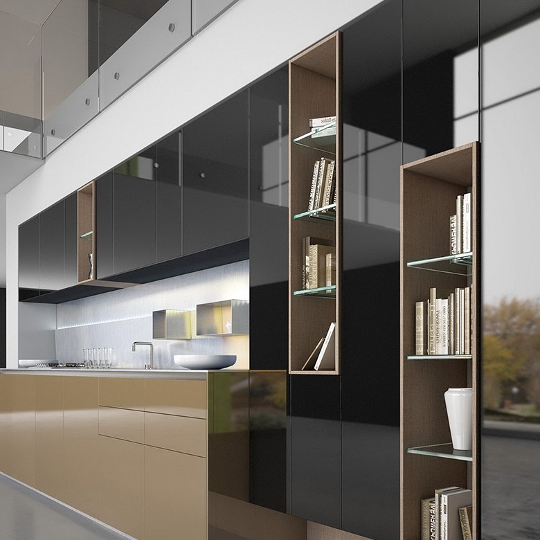 Waterproof Fireproof Cabinet Kitchen with Modern Design Style and Customized Options
